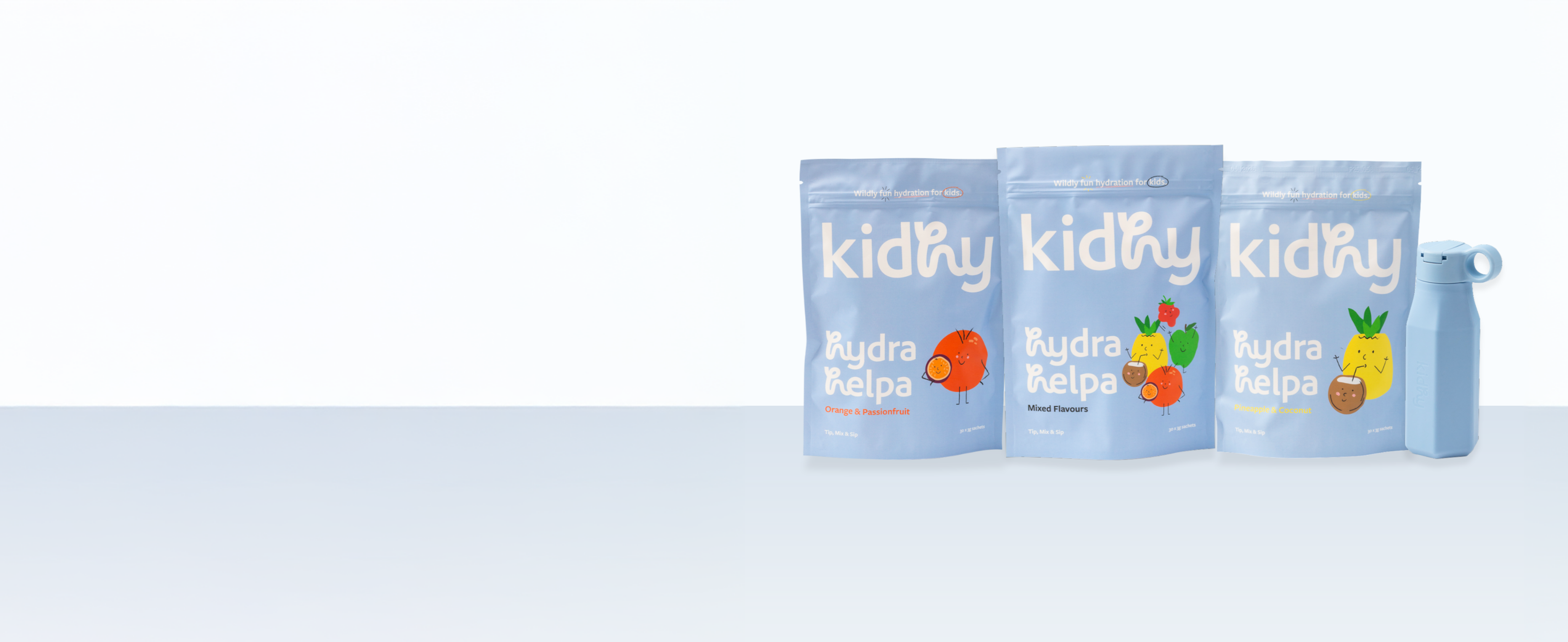 kidhy hydration packs and drink bottle